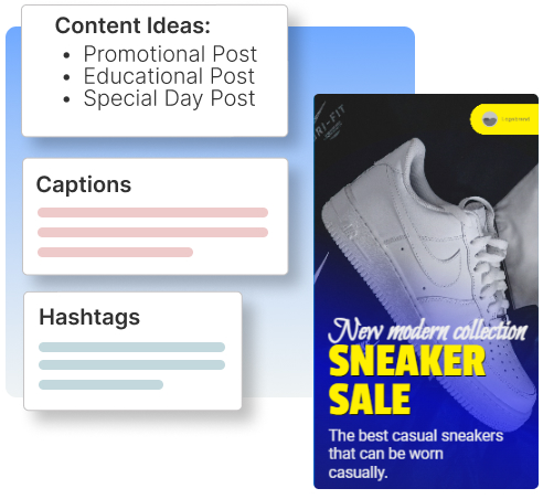 captions and hashtags