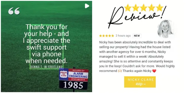 Tuesday content ideas - testimonials